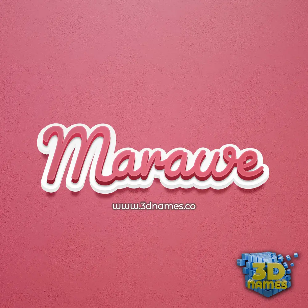 marawe in Red Scribble style - 3D name wallpaper
