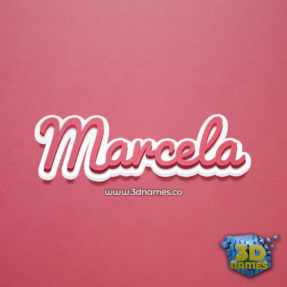 marcela in Red Scribble style - 3D name wallpaper