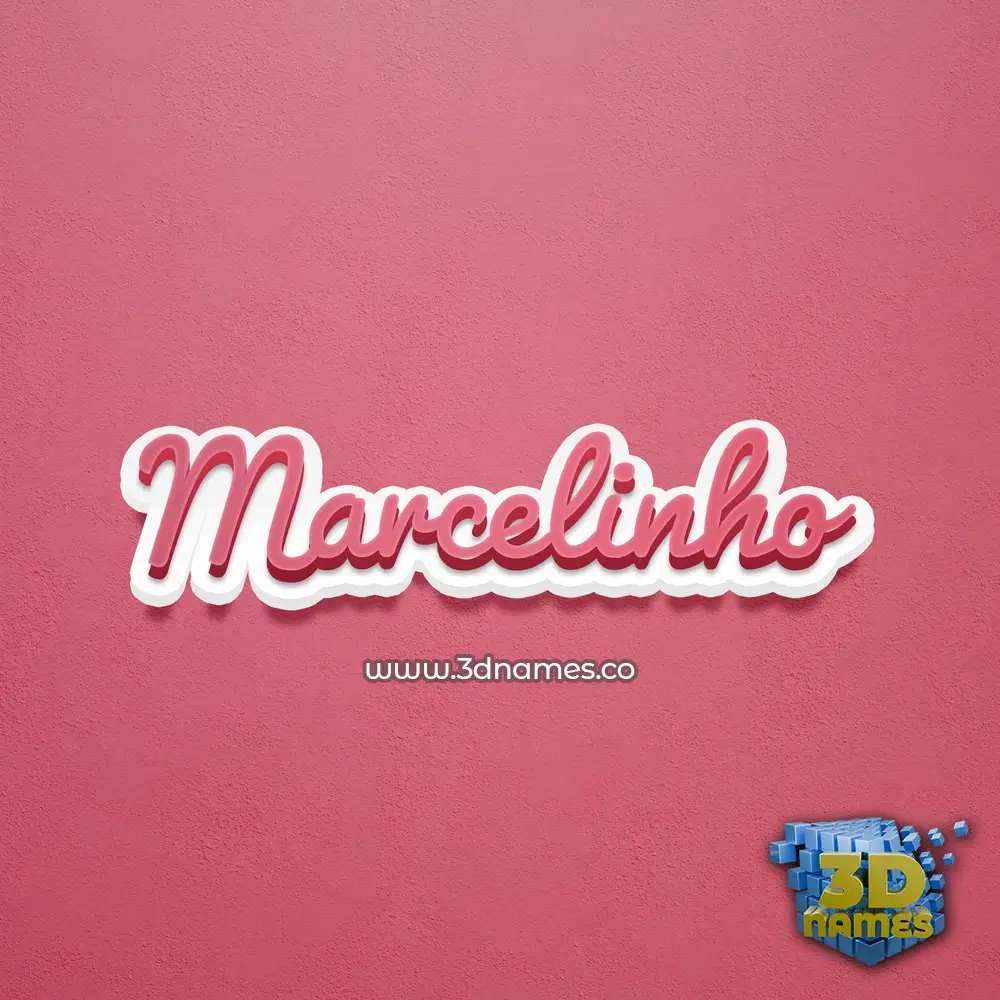 marcelinho in Red Scribble style - 3D name wallpaper