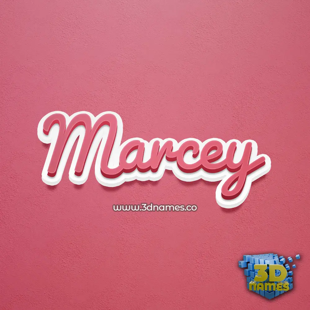 marcey in Red Scribble style - 3D name wallpaper
