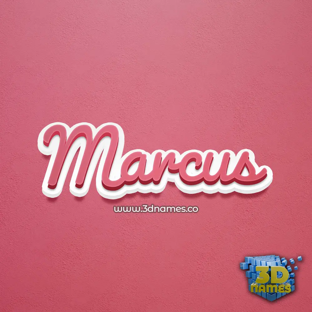 marcus in Red Scribble style - 3D name wallpaper