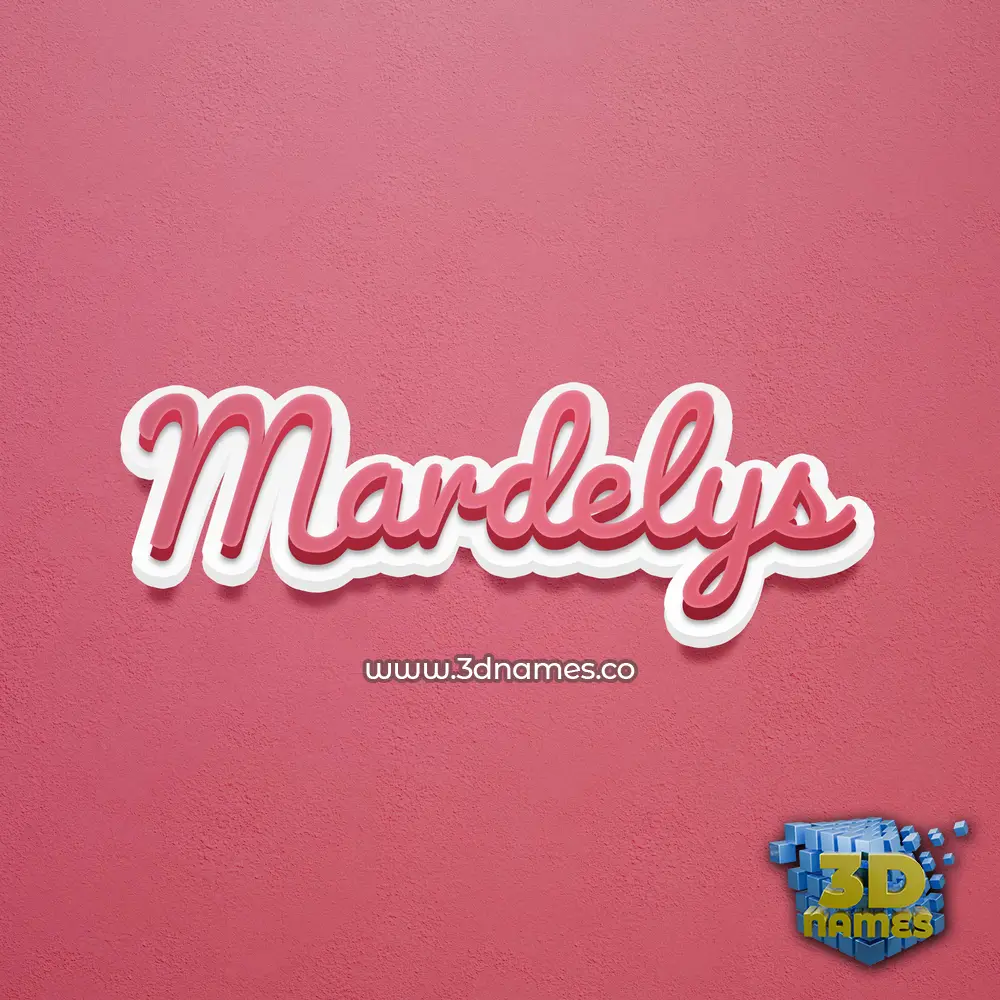 mardelys in Red Scribble style - 3D name wallpaper