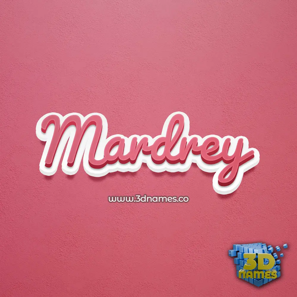 mardrey in Red Scribble style - 3D name wallpaper