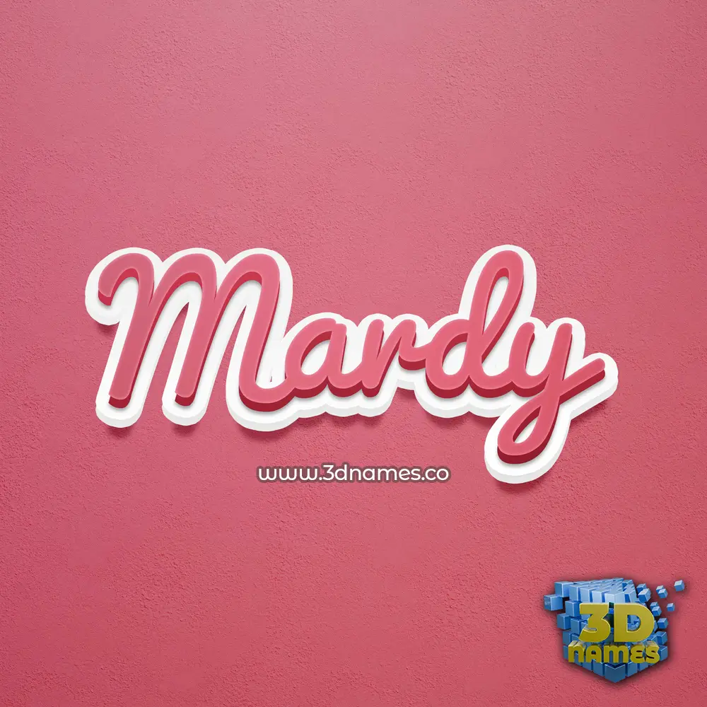 mardy in Red Scribble style - 3D name wallpaper