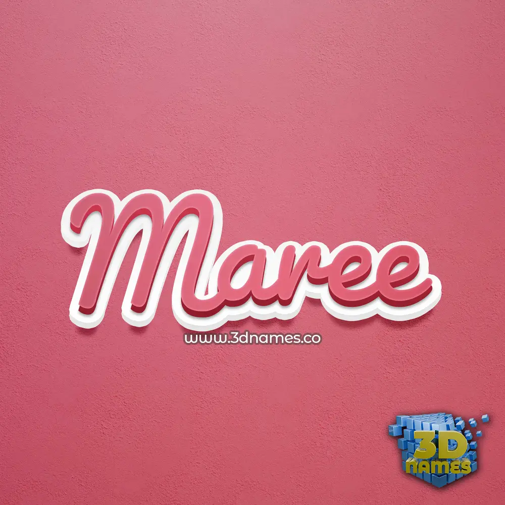 maree in Red Scribble style - 3D name wallpaper
