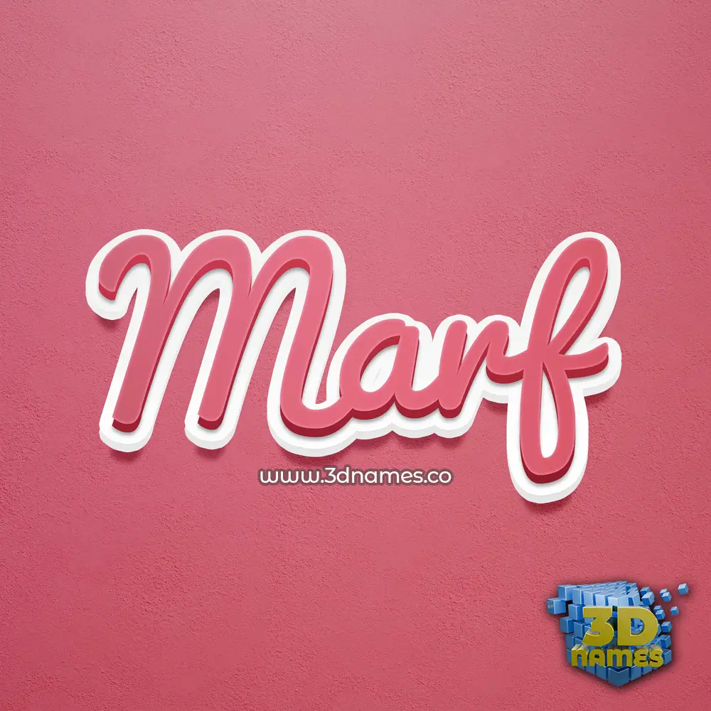 marf in Red Scribble style - 3D name wallpaper