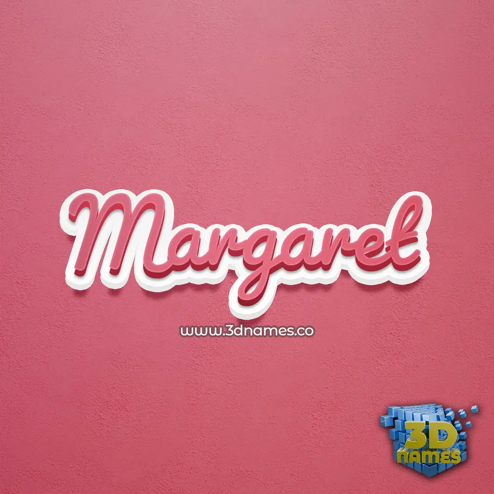 margaret in Red Scribble style - 3D name wallpaper