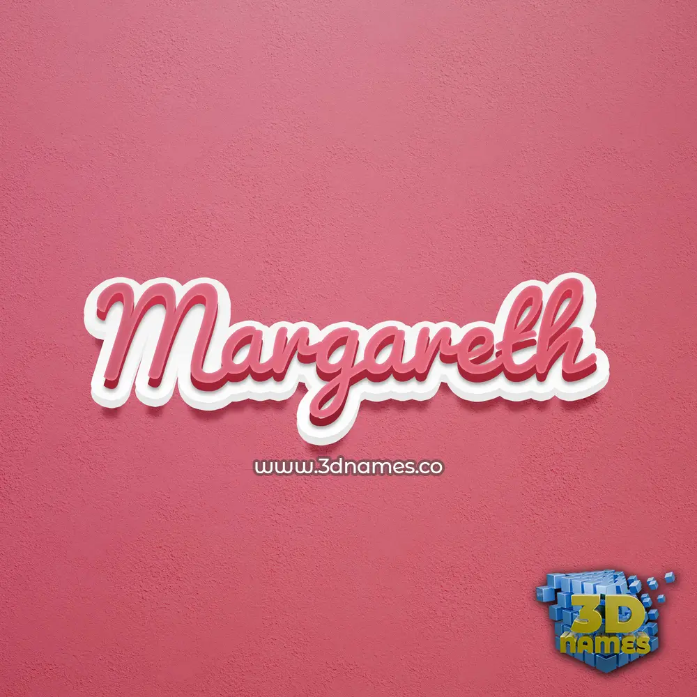 margareth in Red Scribble style - 3D name wallpaper