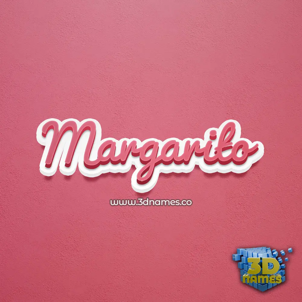margarito in Red Scribble style - 3D name wallpaper