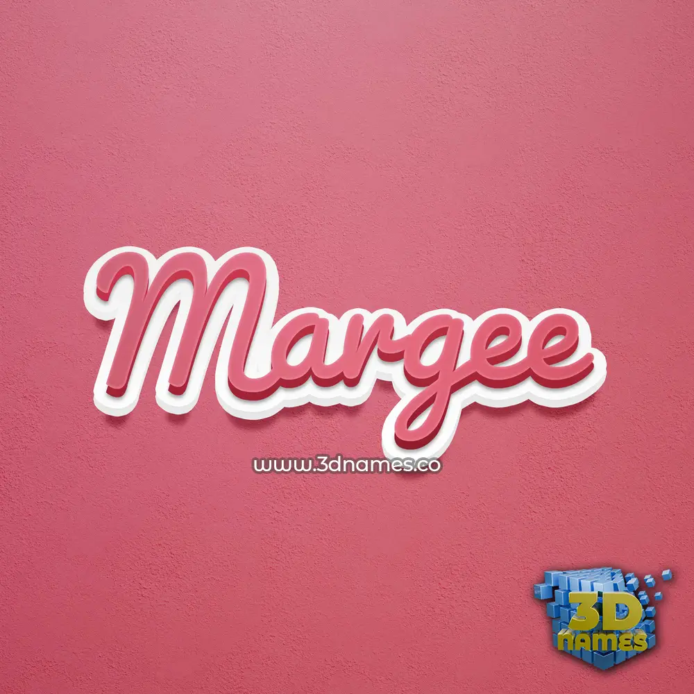 margee in Red Scribble style - 3D name wallpaper