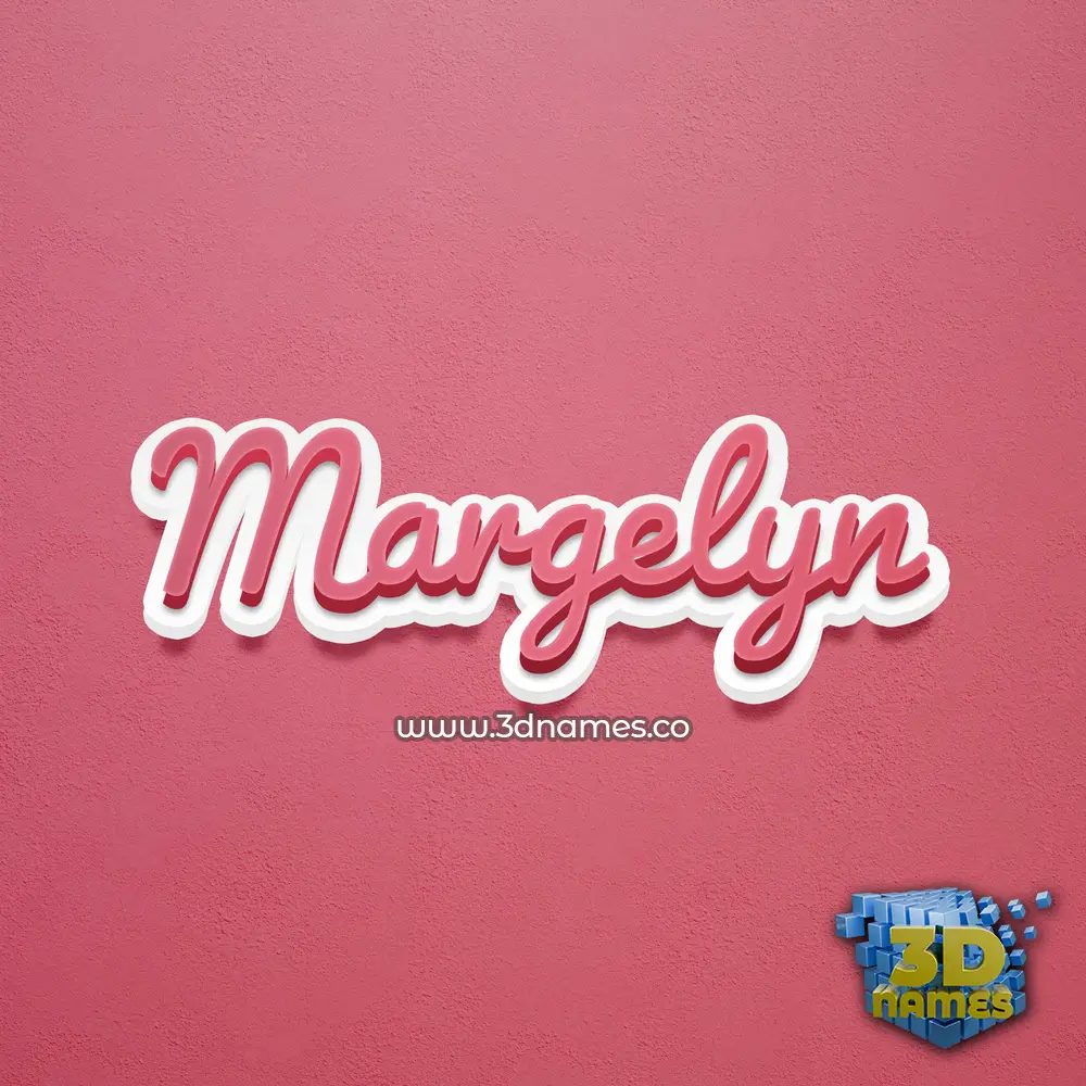 margelyn in Red Scribble style - 3D name wallpaper