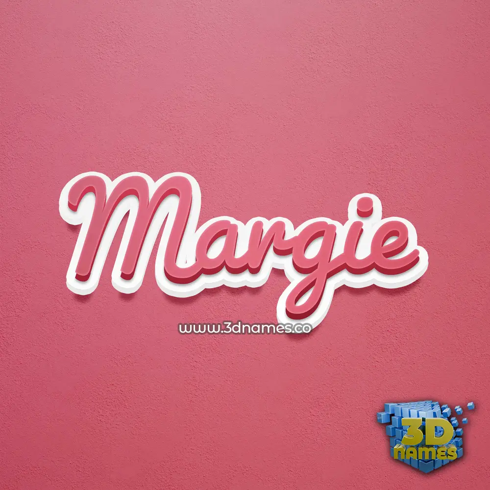 margie in Red Scribble style - 3D name wallpaper