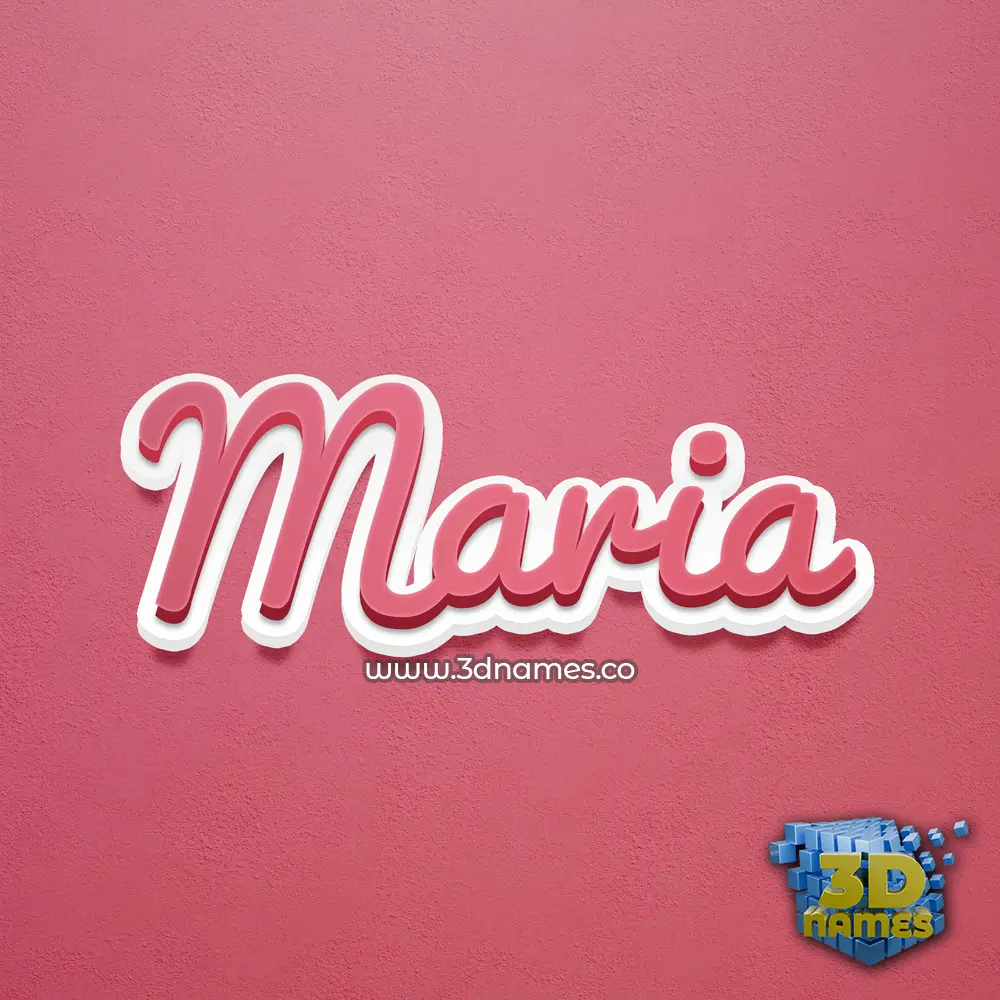 maria in Red Scribble style - 3D name wallpaper