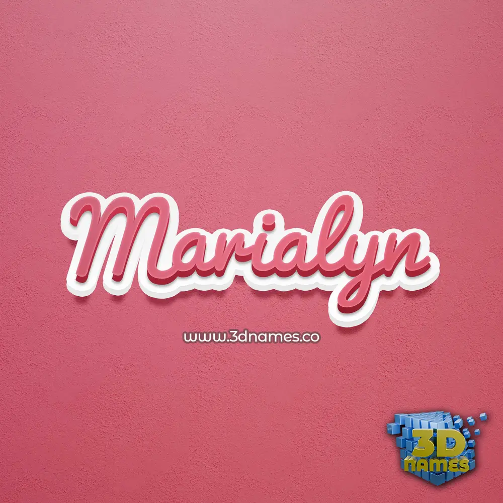 marialyn in Red Scribble style - 3D name wallpaper