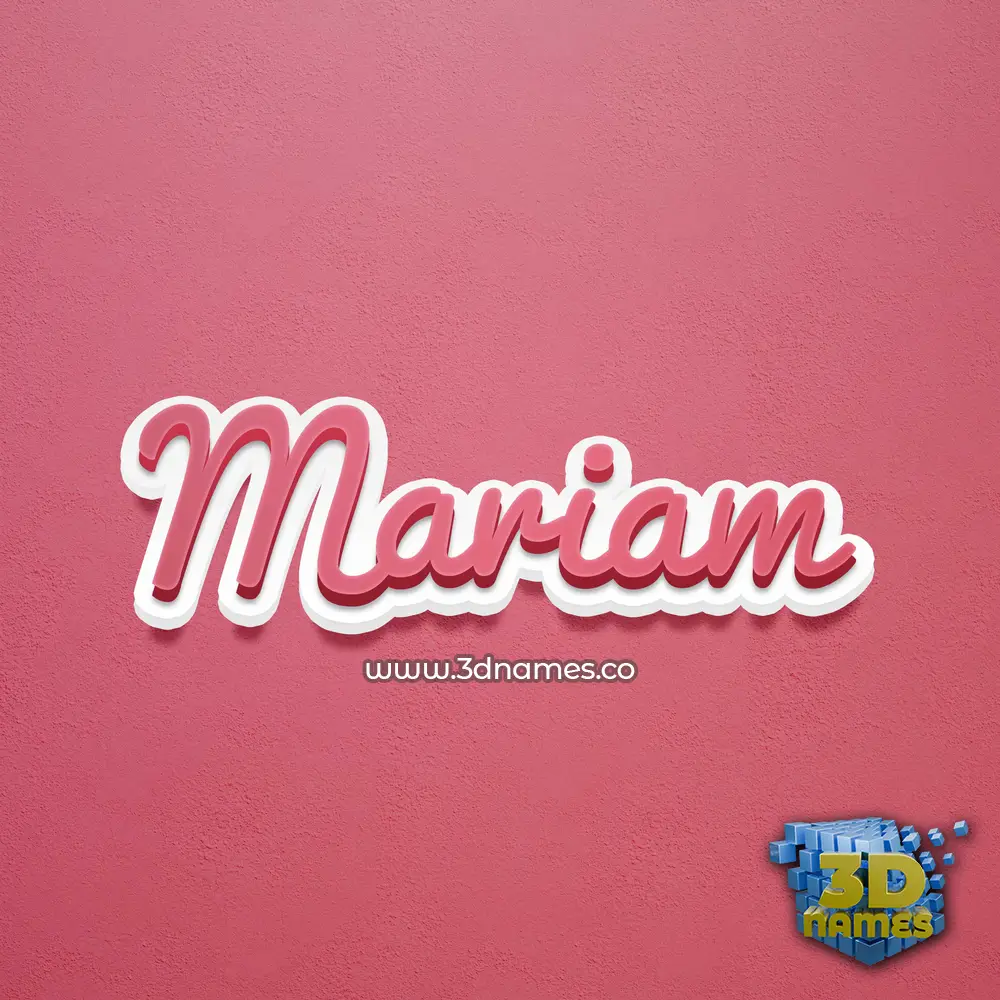 mariam in Red Scribble style - 3D name wallpaper