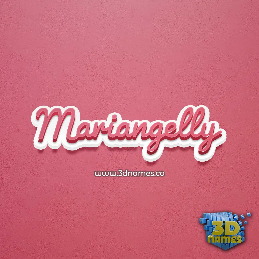 mariangelly in Red Scribble style - 3D name wallpaper