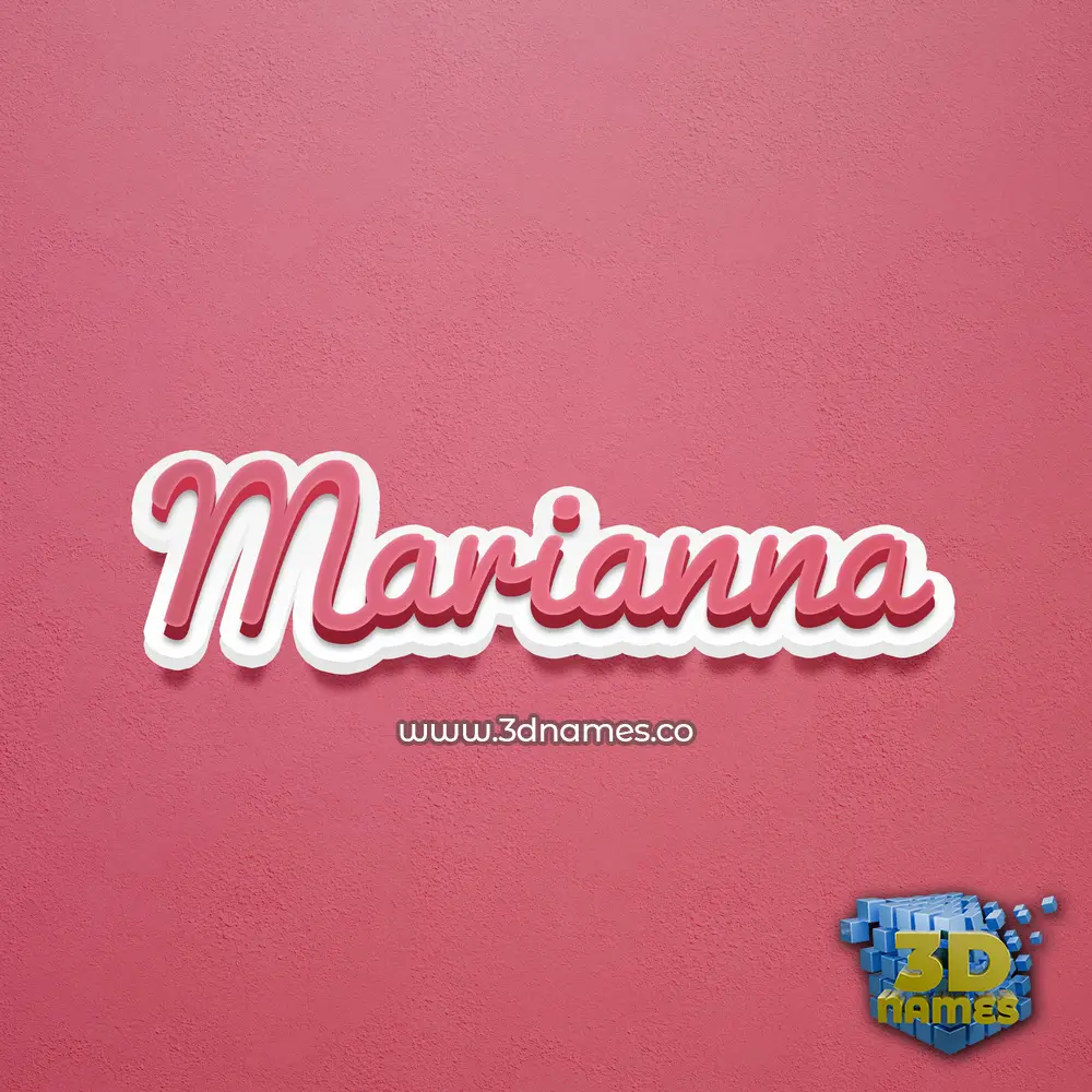 marianna in Red Scribble style - 3D name wallpaper