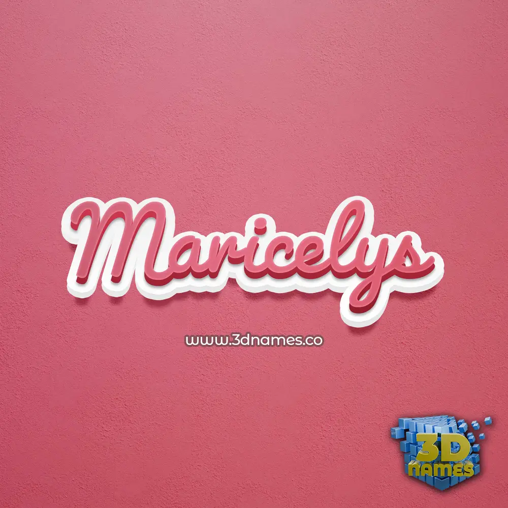 maricelys in Red Scribble style - 3D name wallpaper