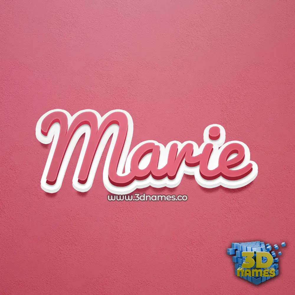 marie in Red Scribble style - 3D name wallpaper