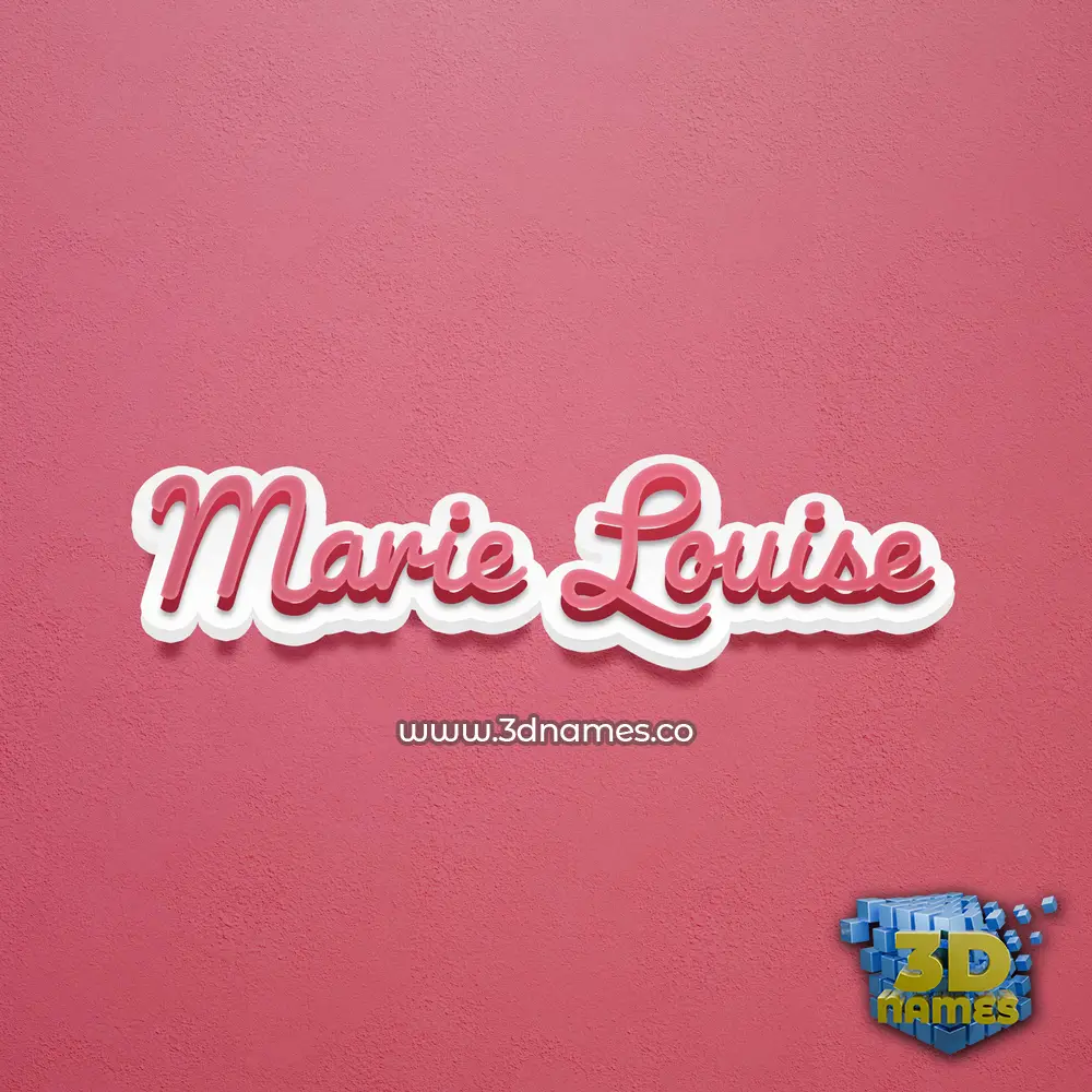 marie louise in Red Scribble style - 3D name wallpaper