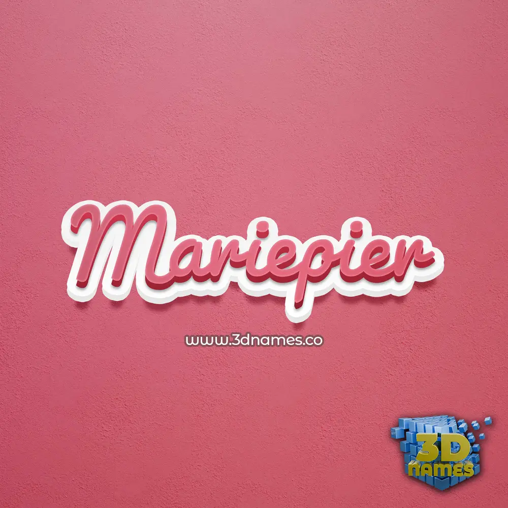 mariepier in Red Scribble style - 3D name wallpaper