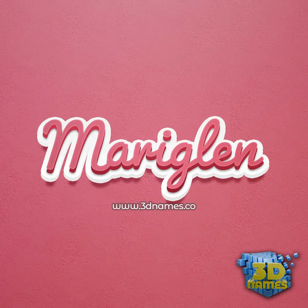 mariglen in Red Scribble style - 3D name wallpaper