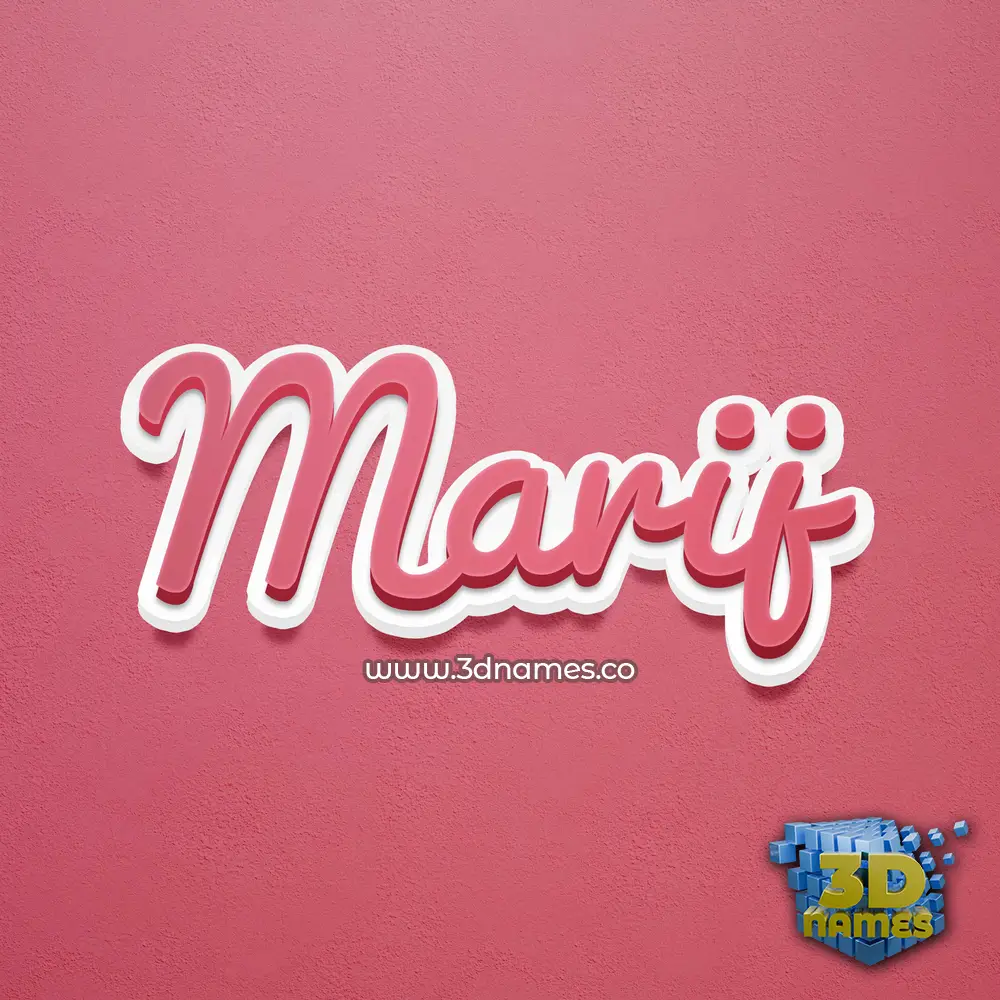 marij in Red Scribble style - 3D name wallpaper