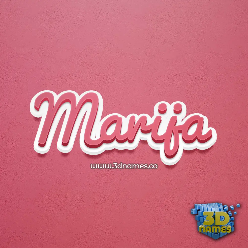 marija in Red Scribble style - 3D name wallpaper
