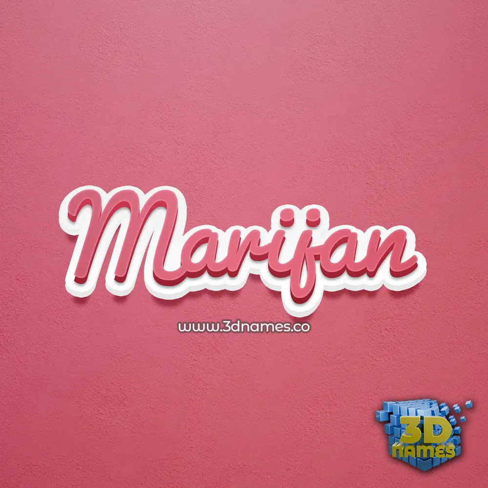 marijan in Red Scribble style - 3D name wallpaper