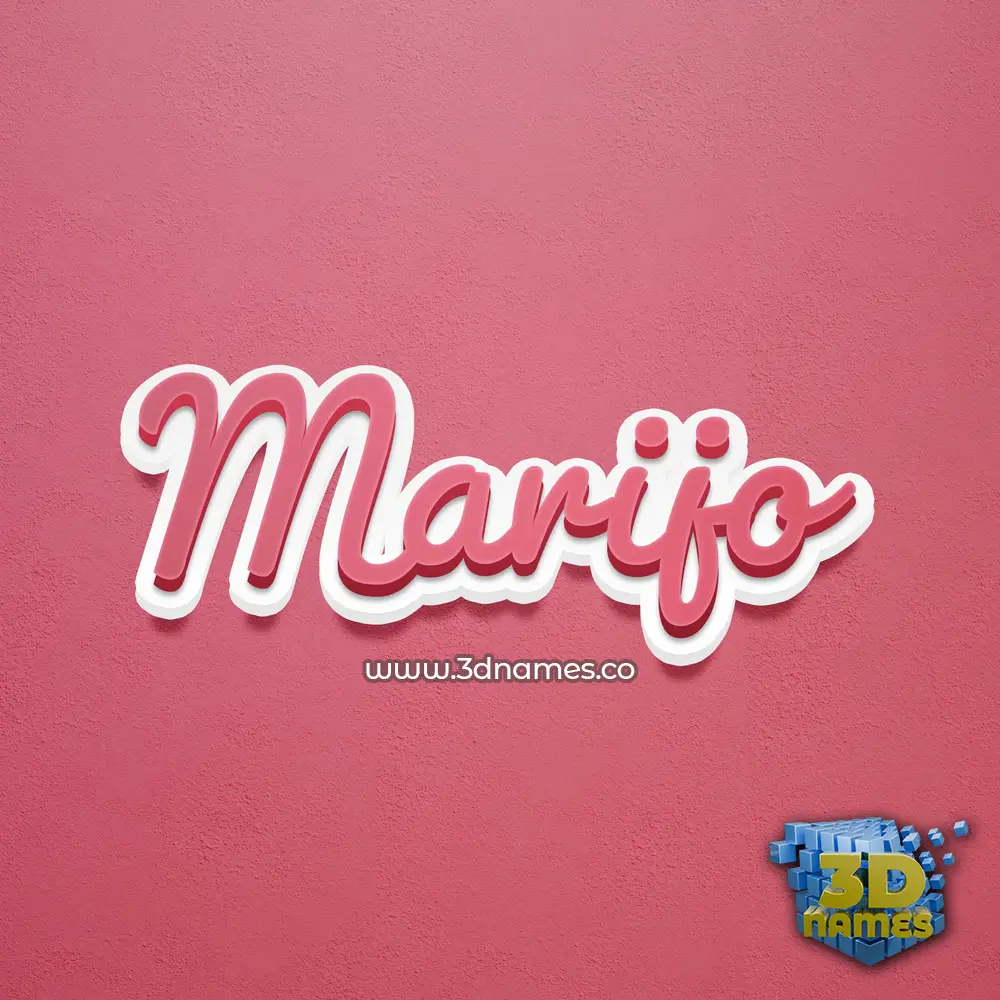 marijo in Red Scribble style - 3D name wallpaper