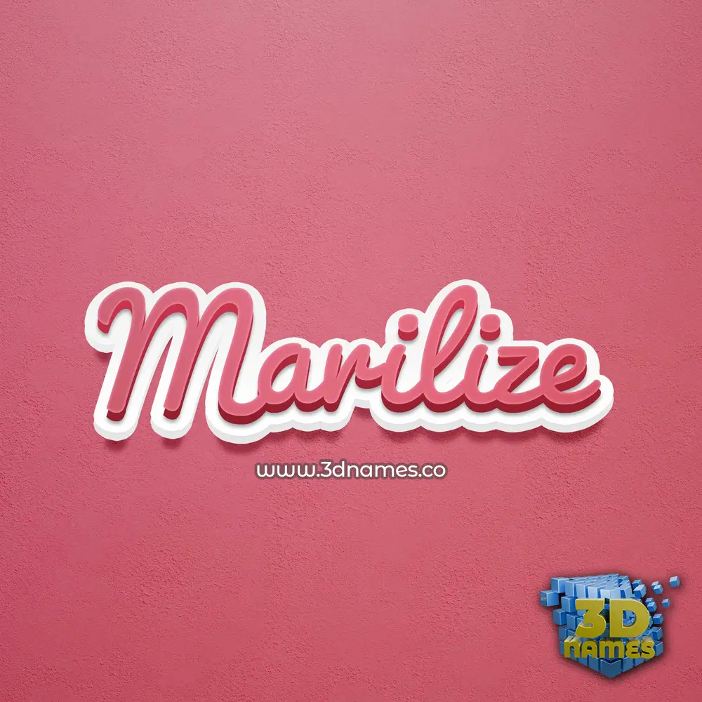 marilize in Red Scribble style - 3D name wallpaper