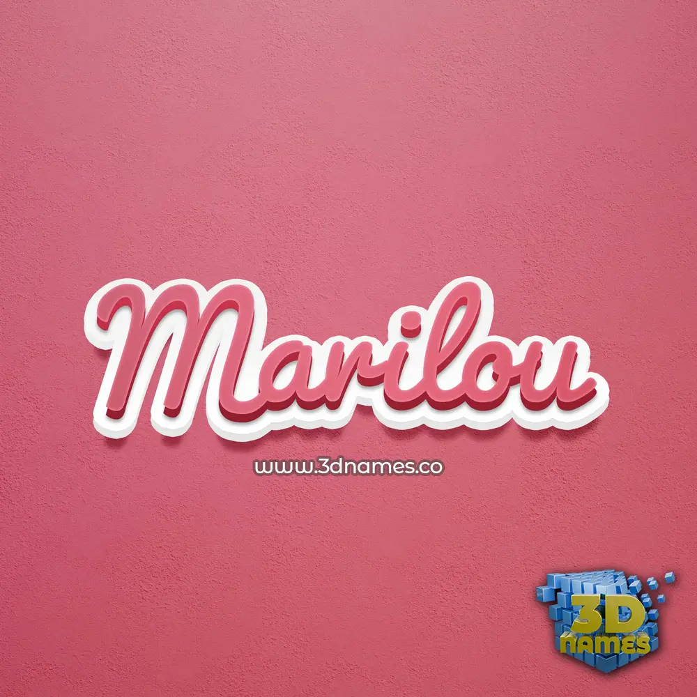 marilou in Red Scribble style - 3D name wallpaper