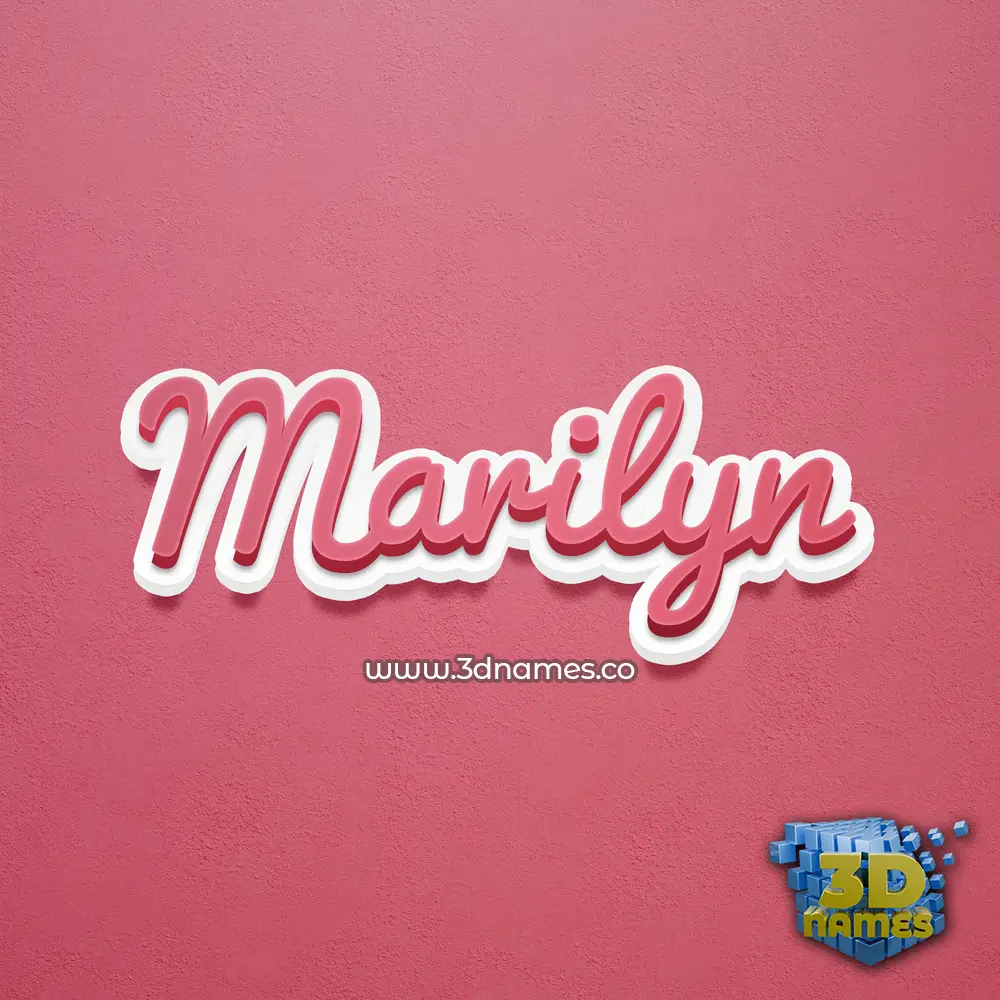 marilyn in Red Scribble style - 3D name wallpaper