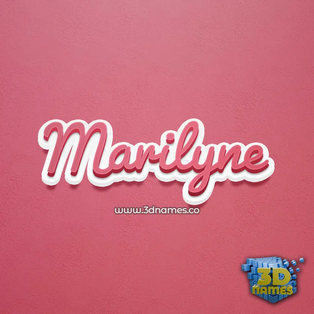 marilyne in Red Scribble style - 3D name wallpaper