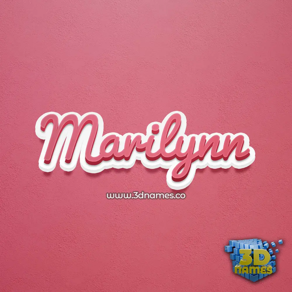 marilynn in Red Scribble style - 3D name wallpaper