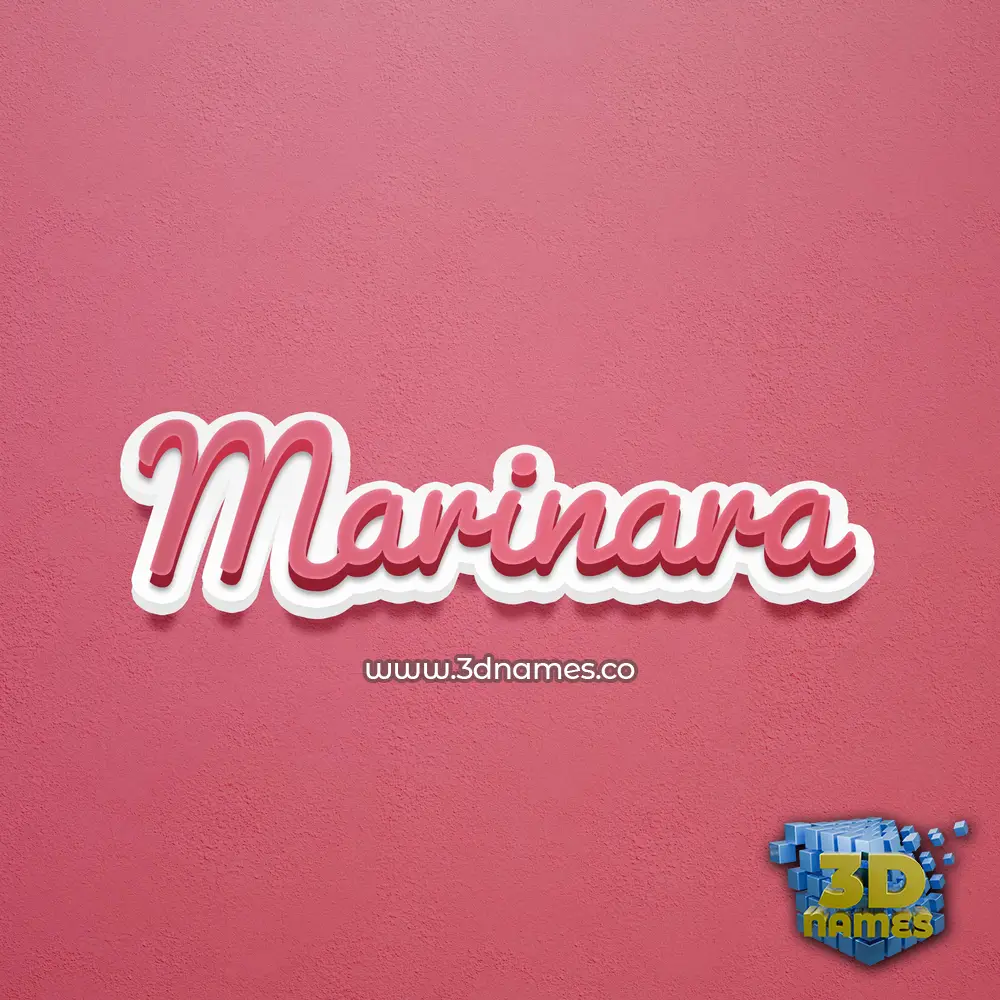 marinara in Red Scribble style - 3D name wallpaper
