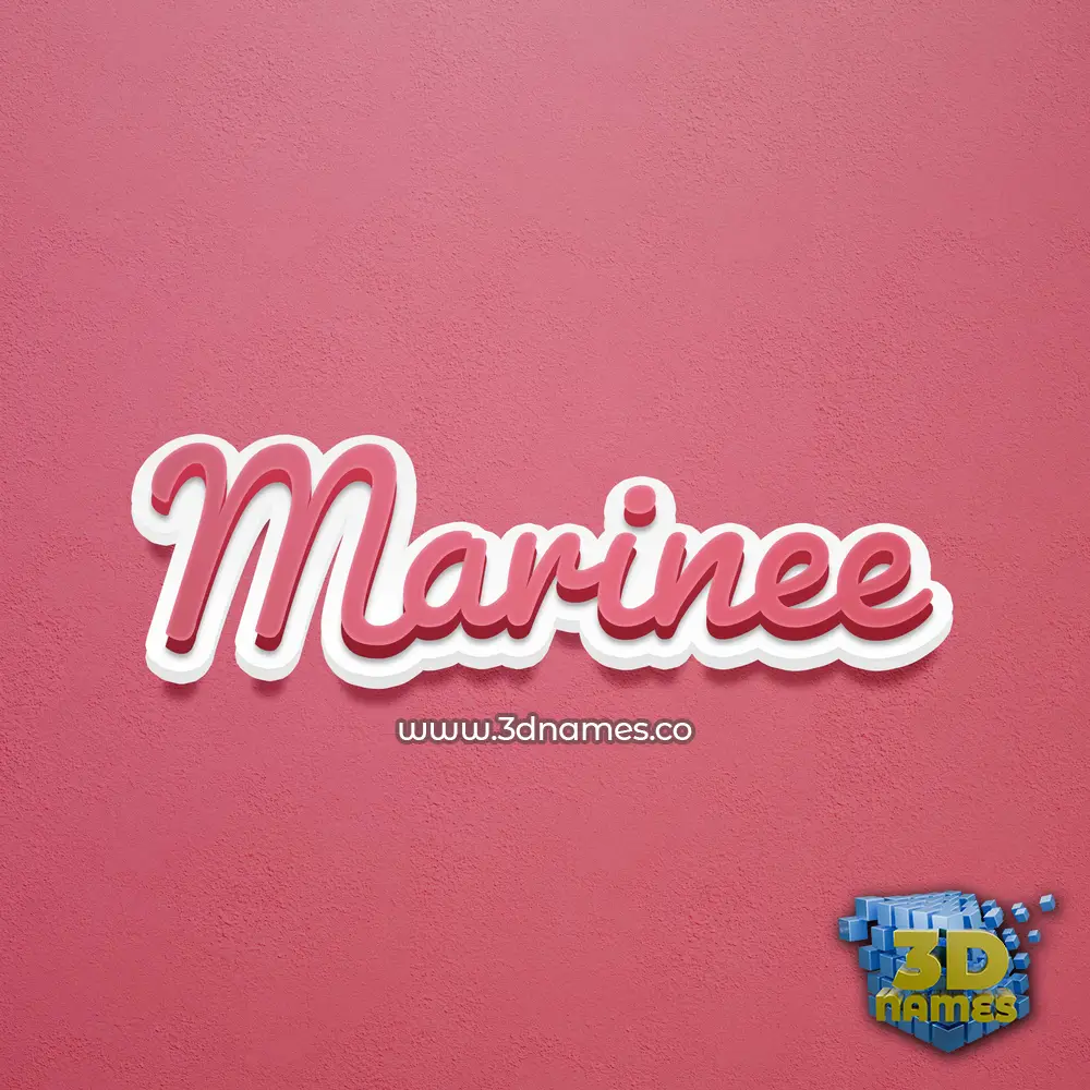 marinee in Red Scribble style - 3D name wallpaper
