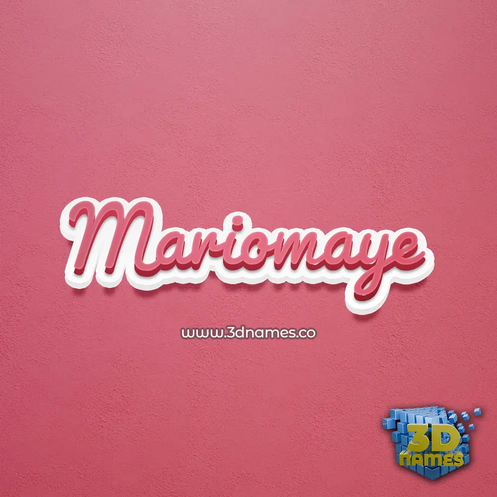 mariomaye in Red Scribble style - 3D name wallpaper