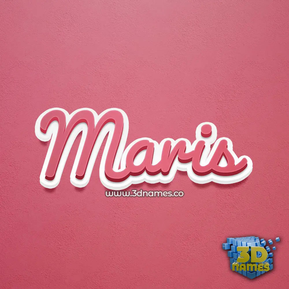 maris in Red Scribble style - 3D name wallpaper