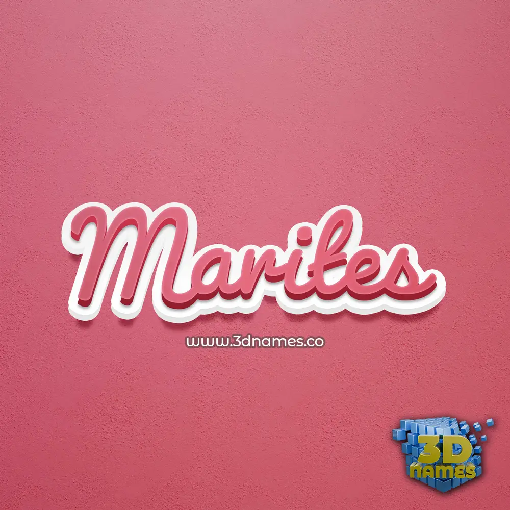 marites in Red Scribble style - 3D name wallpaper