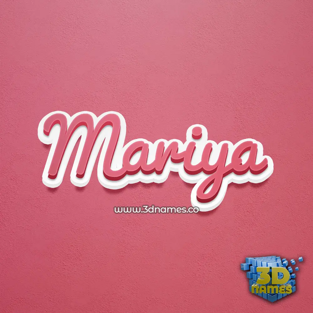 mariya in Red Scribble style - 3D name wallpaper