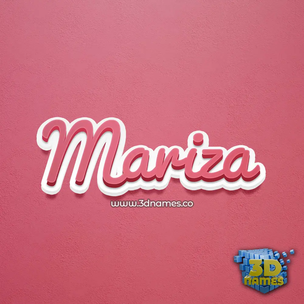 mariza in Red Scribble style - 3D name wallpaper