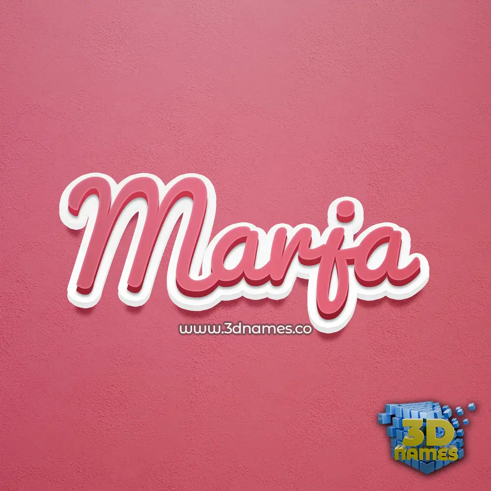 marja in Red Scribble style - 3D name wallpaper