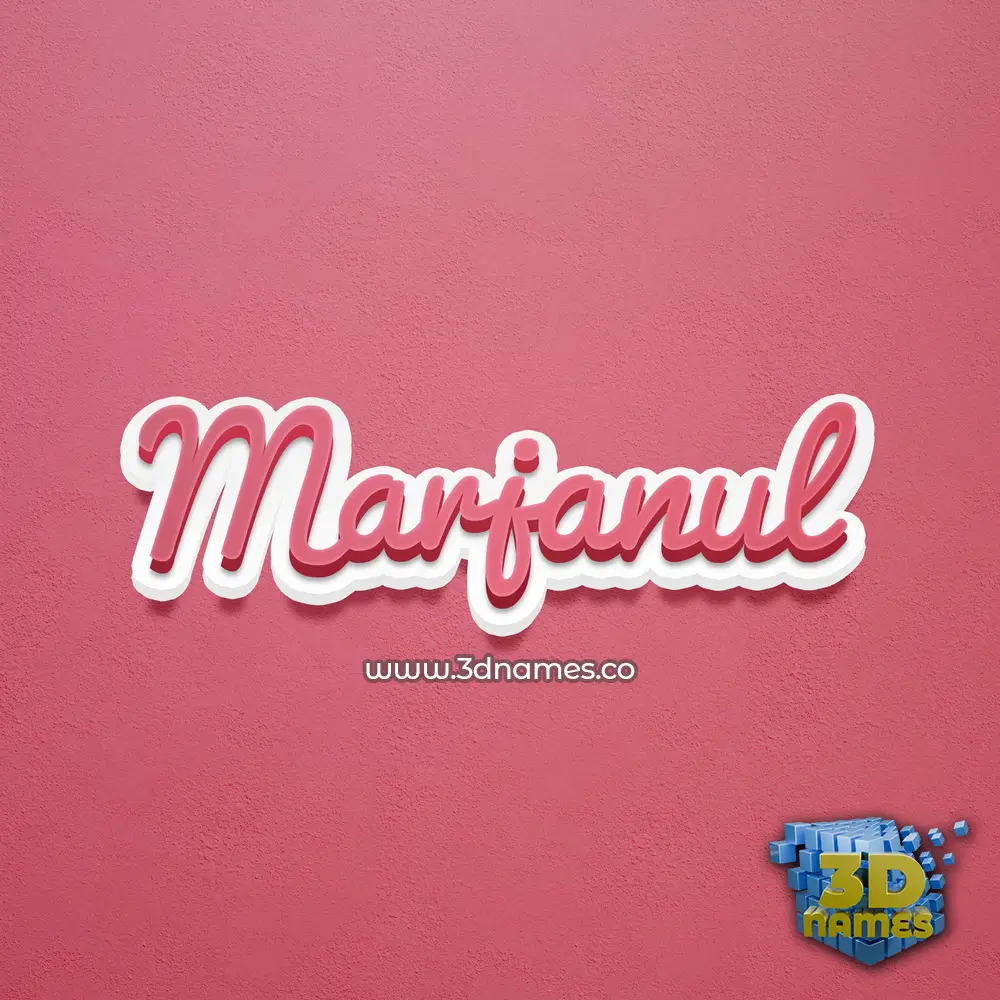 marjanul in Red Scribble style - 3D name wallpaper