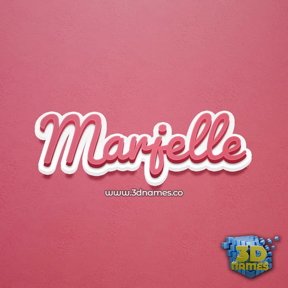 marjelle in Red Scribble style - 3D name wallpaper