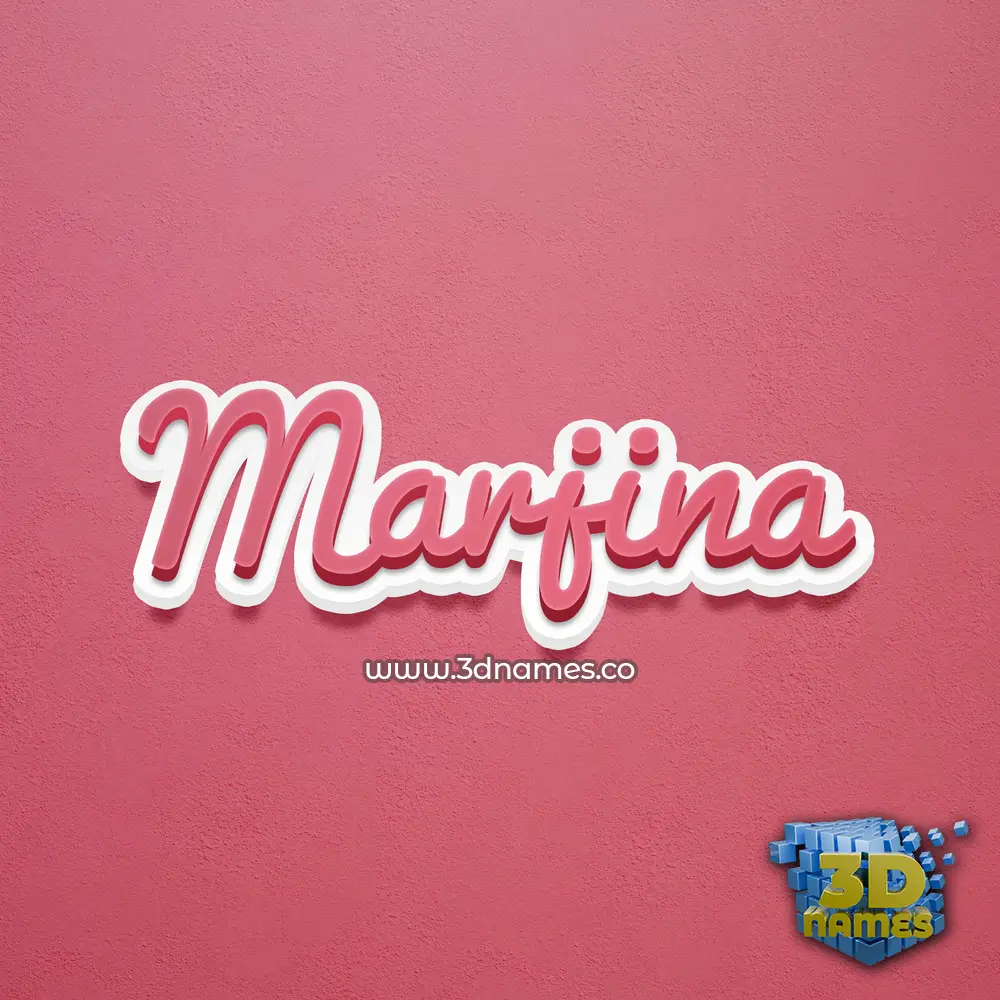 marjina in Red Scribble style - 3D name wallpaper