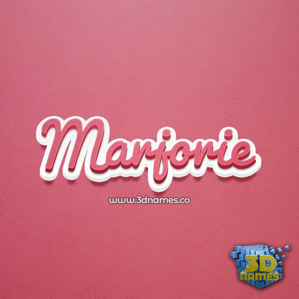 marjorie in Red Scribble style - 3D name wallpaper