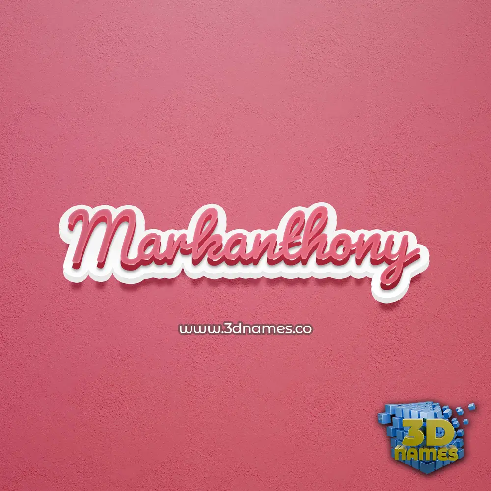 markanthony in Red Scribble style - 3D name wallpaper