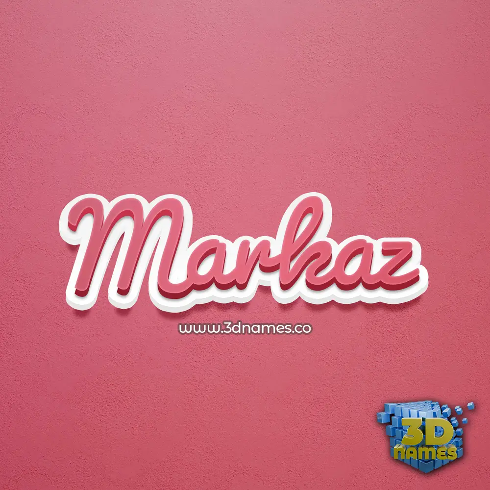 markaz in Red Scribble style - 3D name wallpaper