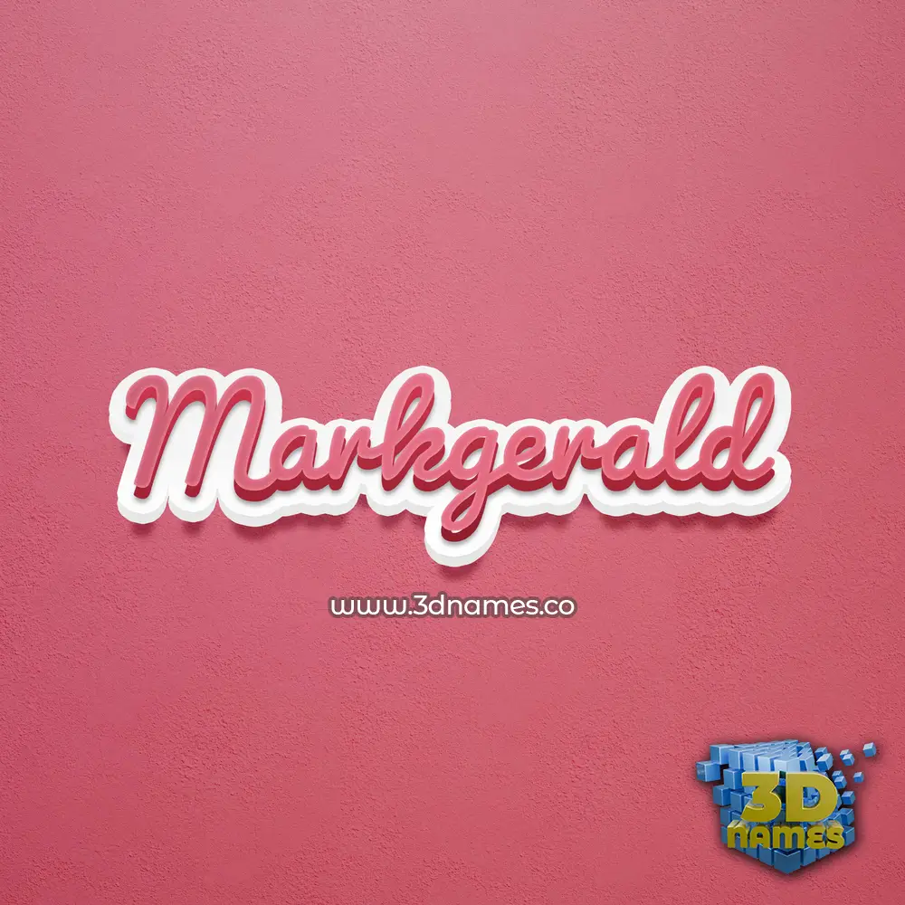 markgerald in Red Scribble style - 3D name wallpaper